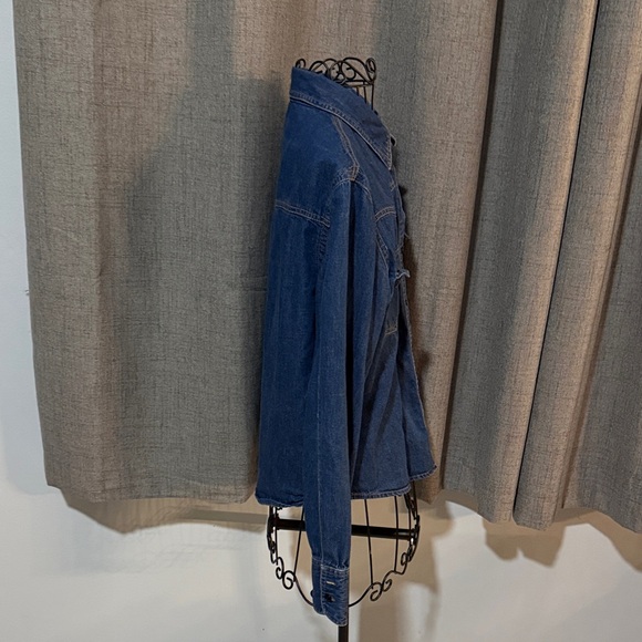 Vintage J. Crew Blue Jean Button-Up - Picture 6 of 9